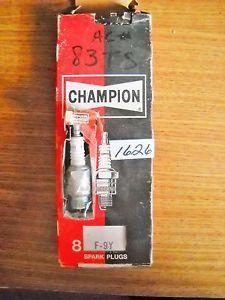 1966 Champion Spark Plugs Logo - Champion F-9Y spark plugs 1966-70 Lincoln 1970-74 Ford Mercury box ...