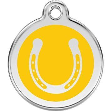 Yellow Horseshoe Logo - Red Dingo Horseshoe Dog Id Tag (Large, Yellow): Amazon.co.uk: Pet ...