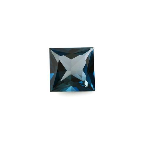 Lon with Blue Square Logo - Natural square princess cut london blue topaz 8mm gemstone