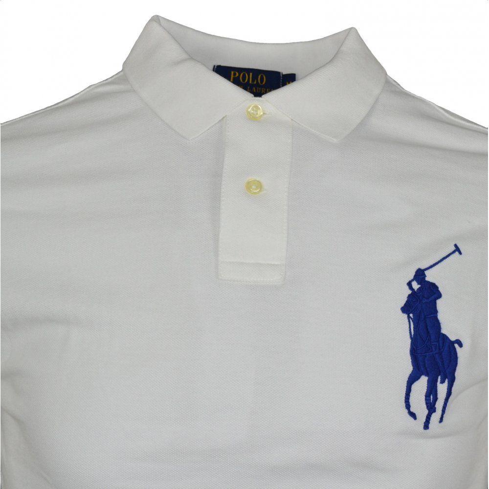 White and Blue Polo Logo - Large polo Logos