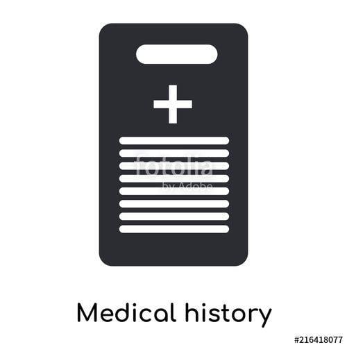 Medical History Logo - Medical history icon vector sign and symbol isolated on white ...