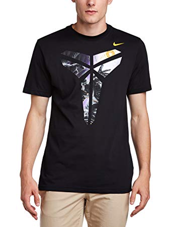 Nike Kobe Logo - Nike Men's Kobe Logo T Shirt Black Dark Grey Heather, Small: Amazon