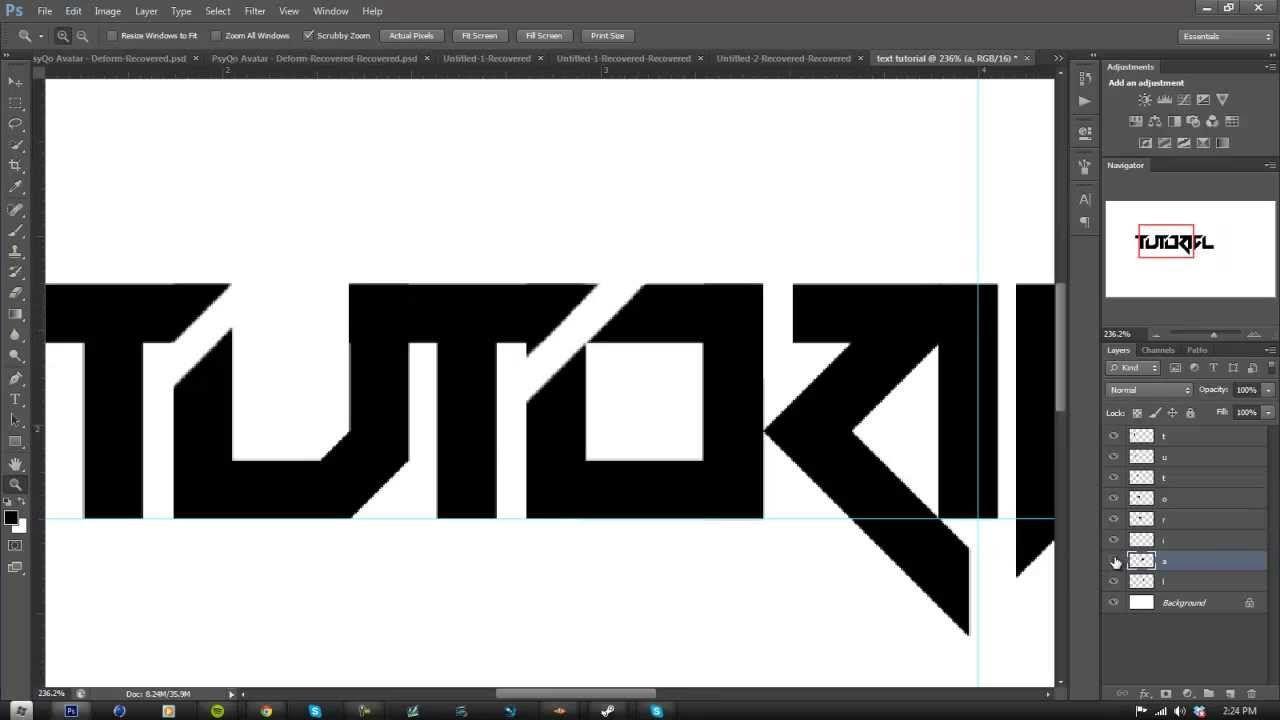 Make Your Own DJ Logo - Tutorial: Making A Text Logo In Photoshop: Part 1 (Beginner) - YouTube