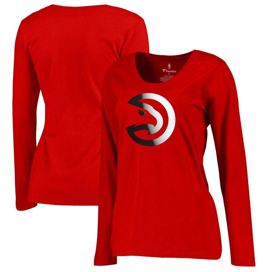 Red Plus Logo - Women's Atlanta Hawks Fanatics Branded Red Plus Sizes Gradient Logo