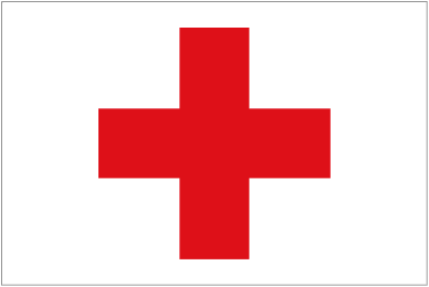 White Flag On a Red Cross Logo - Red Cross Flags from The World Flag Database