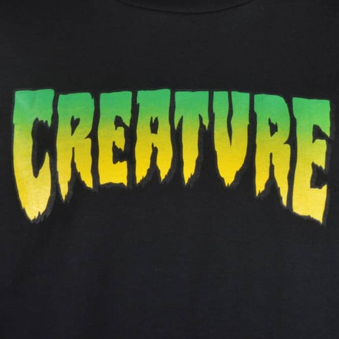 Creature Logo - Creature Skateboards Creature Logo Skate T-shirt - Black - SKATE ...