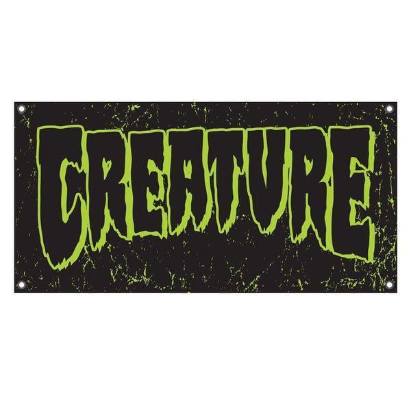 Creature Logo - Creature Logo Banner - 48in - Black/Green – SkateAmerica