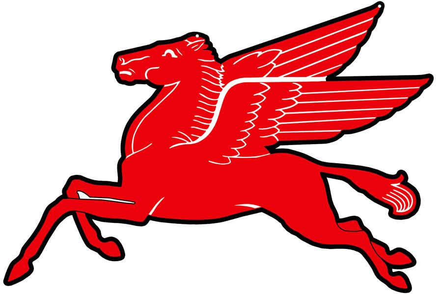 Mobil Oil Pegasus Logo - Mobil Pegasus Flying Horse Sign Small Cut Out 19×13.25