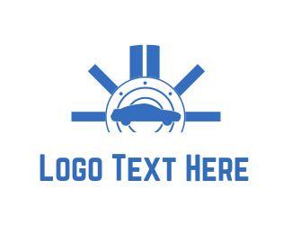 Blue Circle Car Logo - Automobile Logo Maker