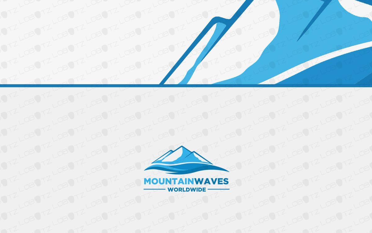 Mountain Business Logo - Creative Mountain & Waves Logo