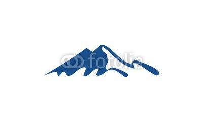 Mountain Business Logo - Abstract Mountain Business Company Logo Wall Mural. River Wallpaper
