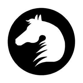 Horse in Circle Logo - Horse Head Circle Decal
