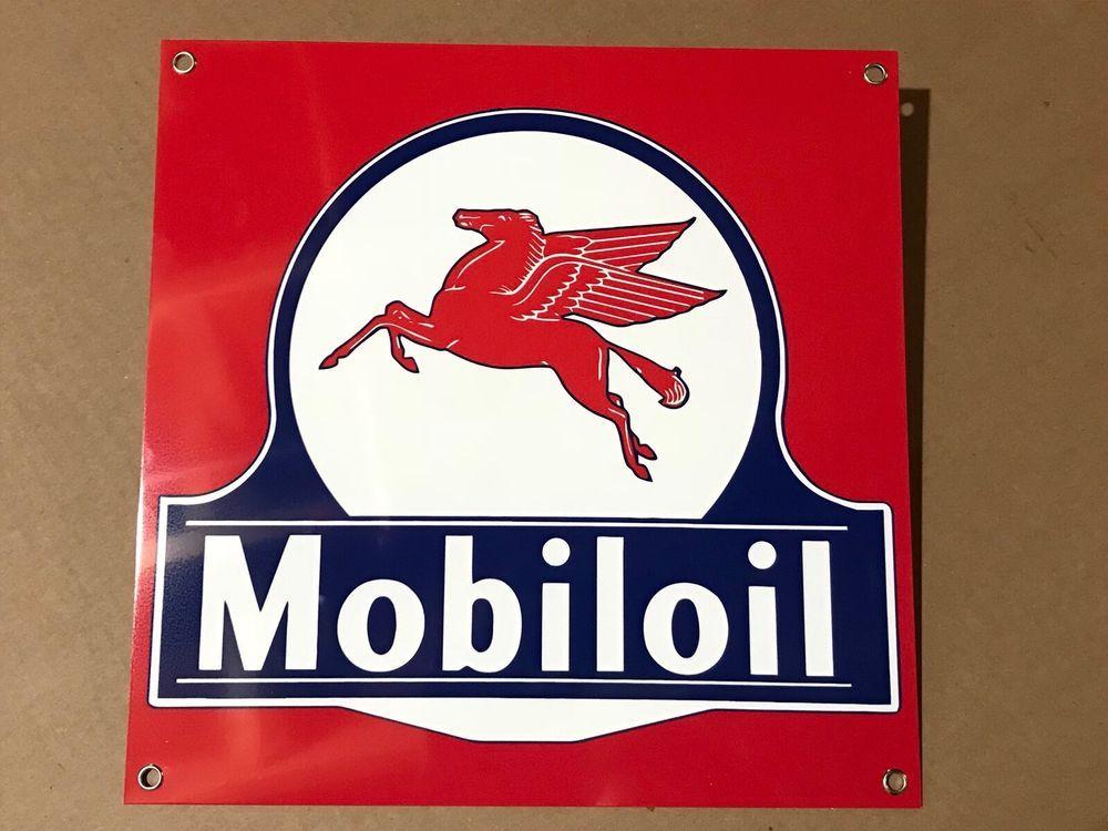 Mobil Oil Pegasus Logo - Mobil oil pegasus Mobiloil Mobilgas Gas gasoline vintage Style sign