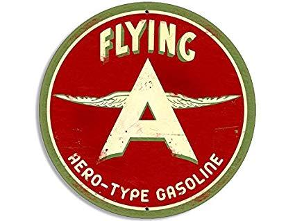 Flying a Gas Logo - Amazon.com: ROUND Vintage FLYING A Gas Logo Sticker (car decal auto ...