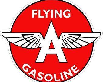 Flying a Gas Logo - Flying A Gasoline Vintage Drag Racing sticker decal NHRA Rat | Etsy