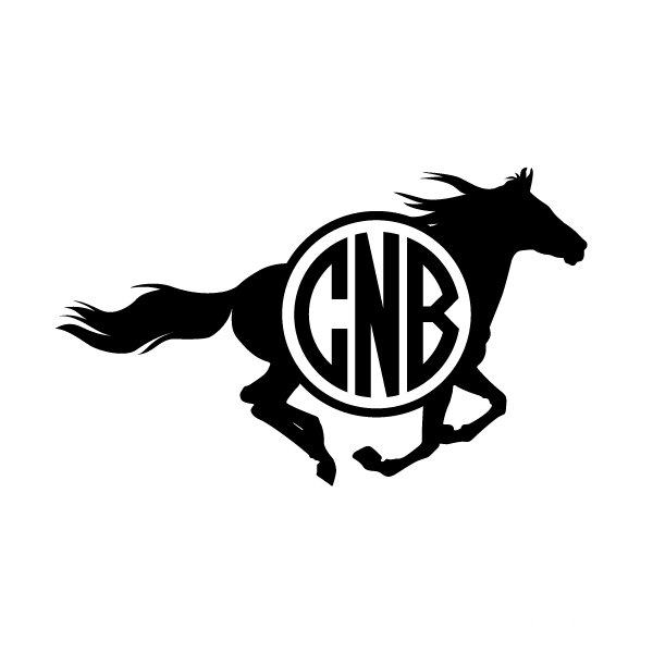 Black and White Horse Circle Logo - Running Horse Circle Monogram | Monograms for the Barn | Personally ...