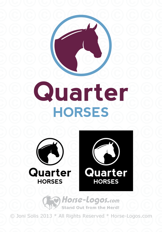 Horse Circle Logo - Horse head #logo of a #QuarterHorse -The horse head graphic is ...