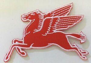 Mobil Horse Logo - Mobil Red Flying Horse Logo Cloth Patch iron