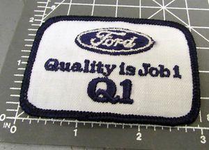 Ford Q1 Logo - Ford Logo, Quality is Job Q automotive patch, Embroidered Patch