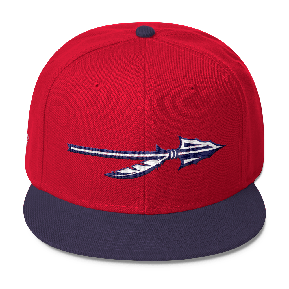 Red and White Spear Logo - SGC Spear Wool Blend Snapback (Red Navy White)