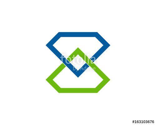 Double Diamond Logo - Double Diamond Icon Logo Design Element Stock image and royalty