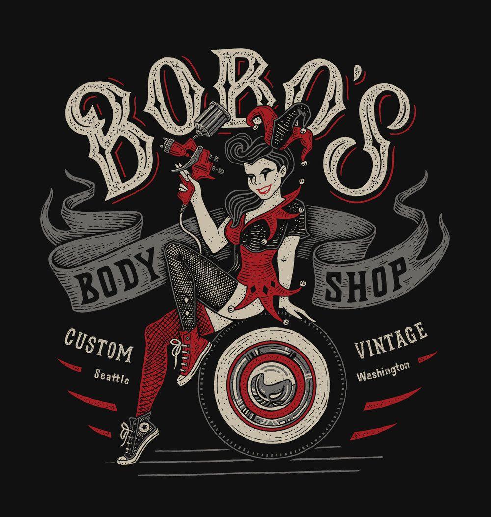 Custom Body Shop Logo - Logo Development — Sarah Morris Design