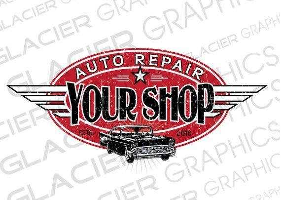 Vintage Auto Service Logo - Custom Vintage Auto Shop Logo, Custom Auto Body Logo, Custom Auto Service  Logo, Custom Vintage Gas Station Sign Logo Personalized