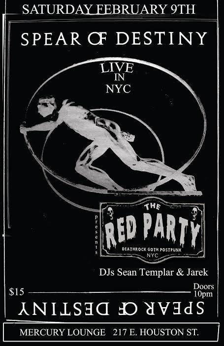 Red and White Spear Logo - The Red Party feat. Spear of Destiny – Tickets – Mercury Lounge ...