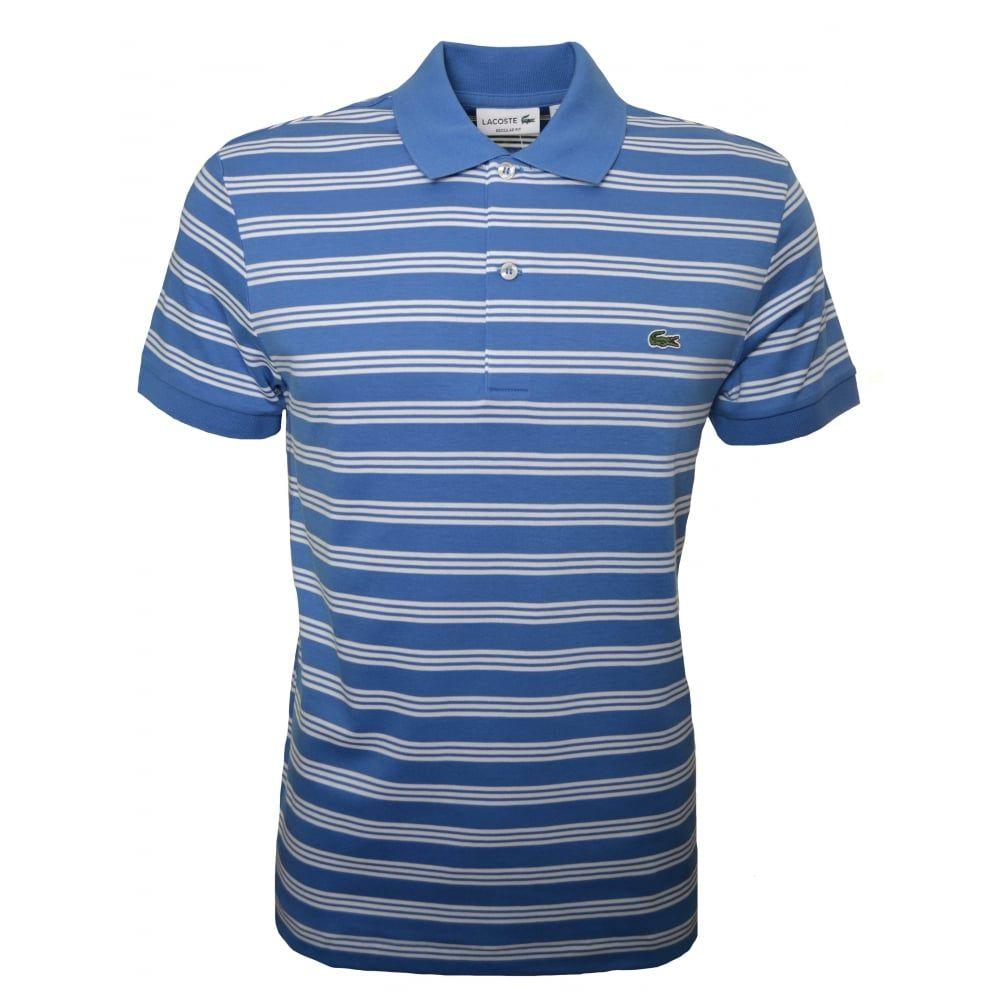 White and Blue Polo Logo - Men's Lacoste Blue Polo T Shirt