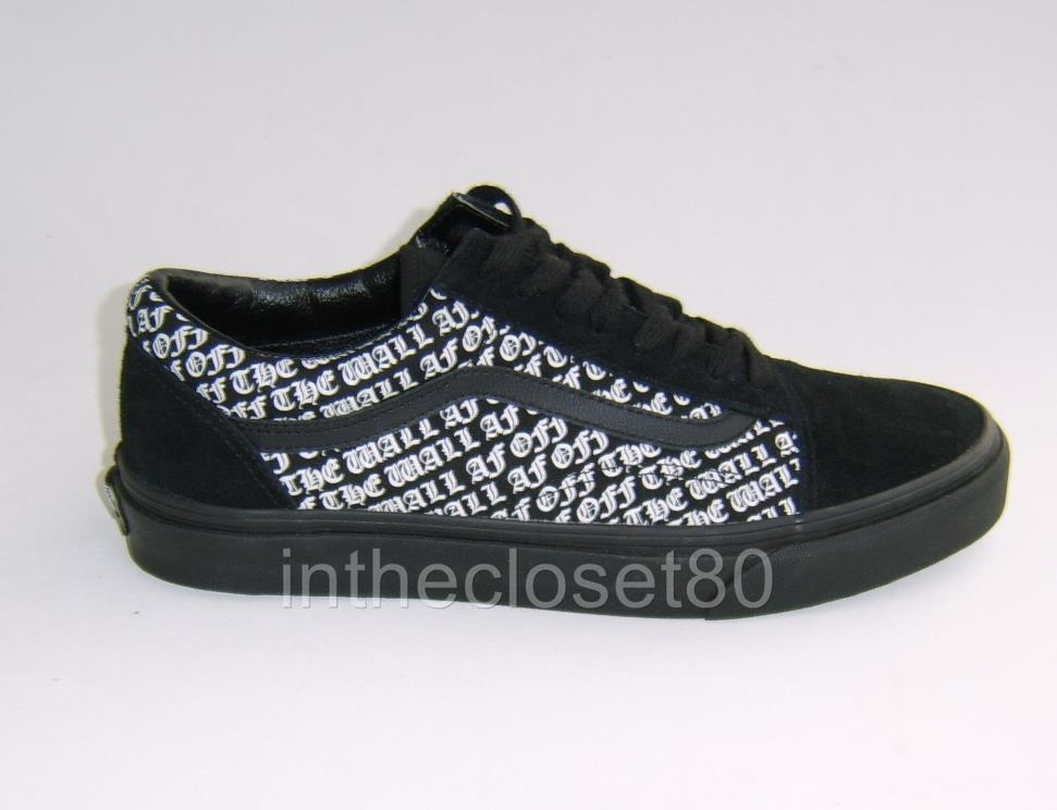 Black Off the Wall Vans Logo - VANS Old Skool Off The Wall Pablo Black White Suede Mens VN0A38G1OQN ...
