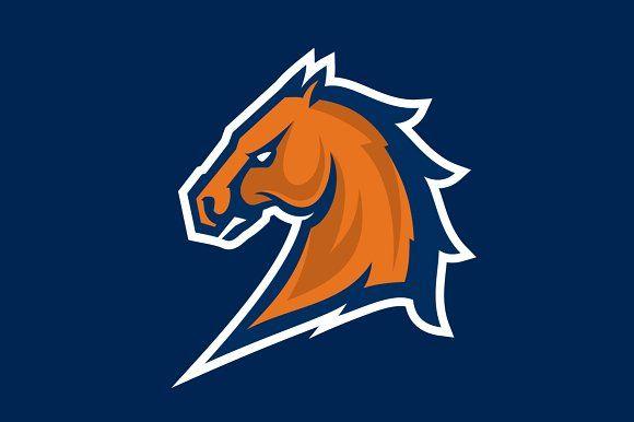 Mustang Mascot Logo - Mustang sport mascot ~ Logo Templates ~ Creative Market