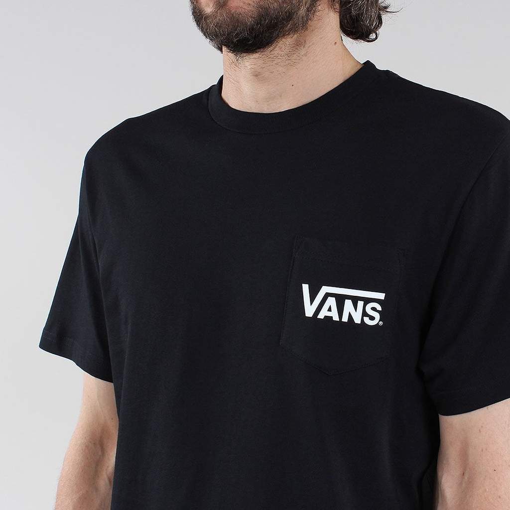 Black Off the Wall Vans Logo - Vans Off The Wall Classic Pocket T-shirt - Black/White – Urban Industry