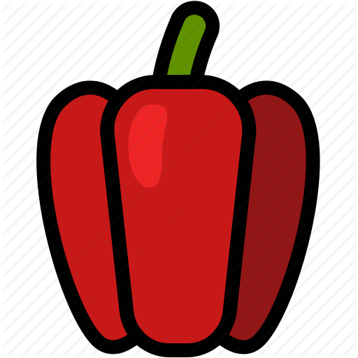 Red Vegetarian Logo - Food, healthy, organic, red pepper, vegan, vegetable, vegetarian icon