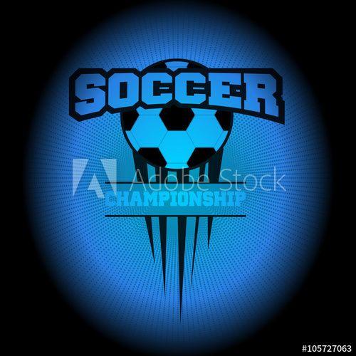 Donkey Sports Logo - Soccer, a sports logo. the emblem appearing out of the darkness