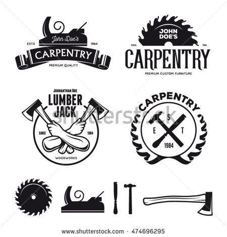 Elements Furniture Logo - Carpenter design elements in vintage style for logo, label, badge, t ...