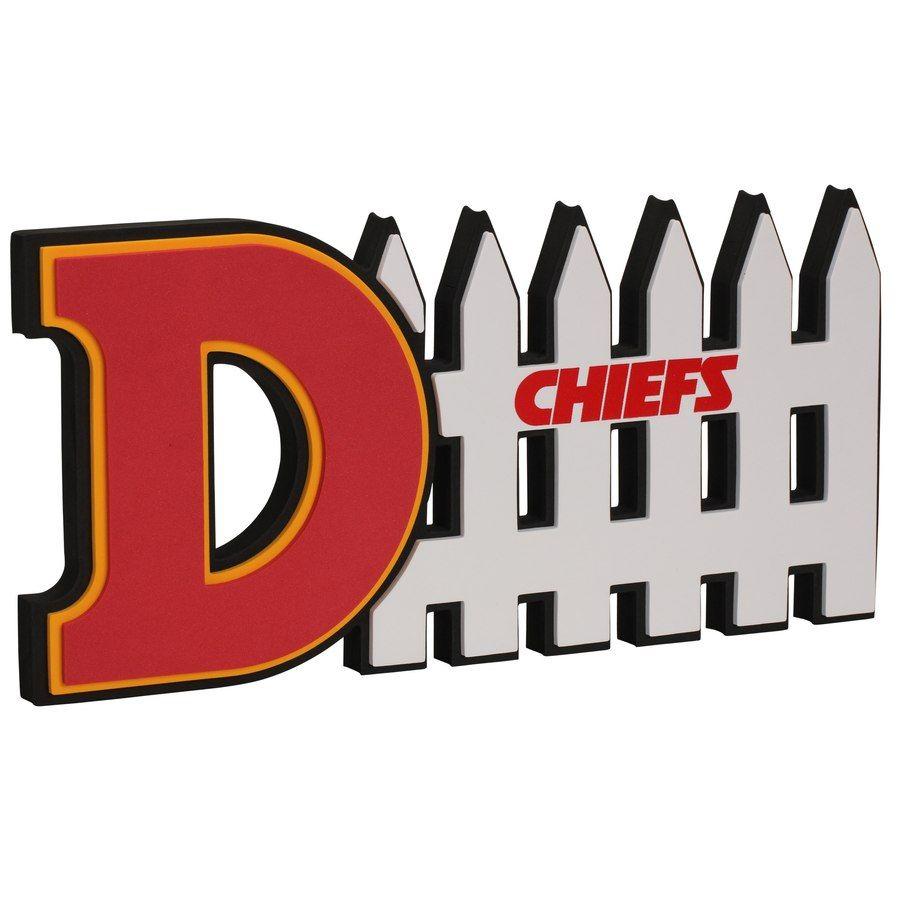 Red Fence Logo - Kansas City Chiefs 3D Foam D-Fence Sign - Red