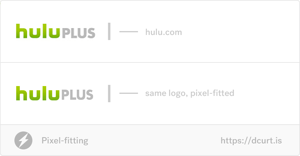 Hulu and Hulu Plus Logo - Pixel-fitting