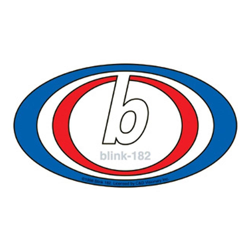 Red Circle with Blue Band Logo - Blink 182 Band Logo Sticker