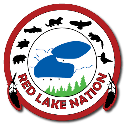 Red Circle with Blue Band Logo - Red Lake Nation - Home of the Red Lake Band of Chippewa Indians