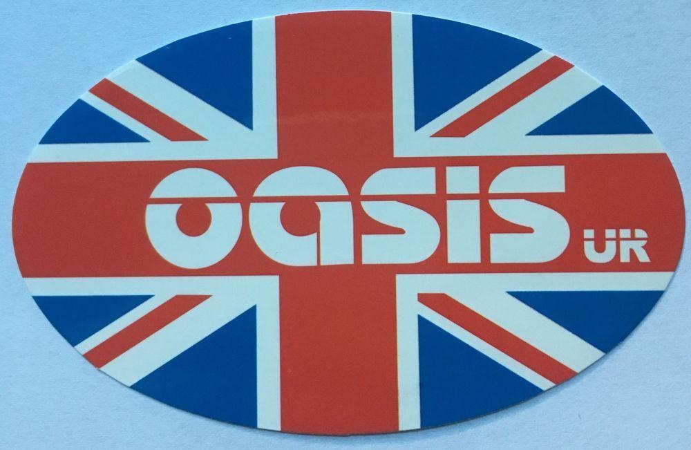 Red Circle with Blue Band Logo - Oasis UK Music Band Logo Sticker Decal Vinyl Rock Metal Punk Car | eBay