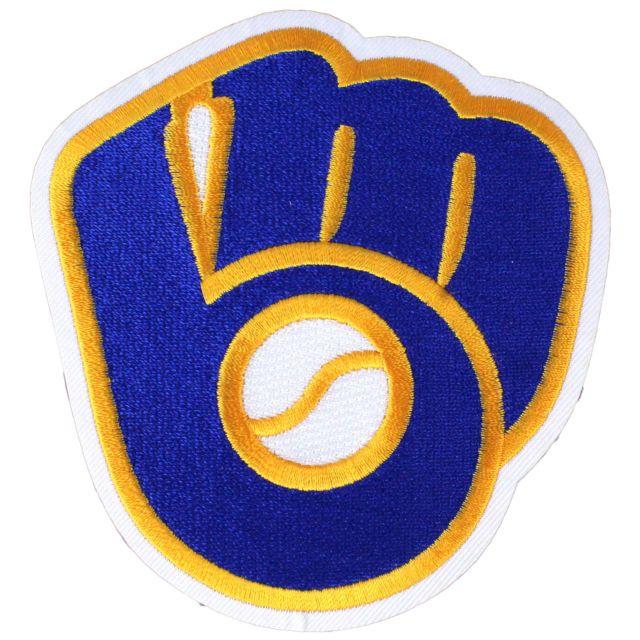 Old MLB Logo - Milwaukee Brewers Team Retro Old Throwback Logo Sleeve Patch Glove