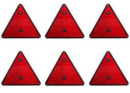 6 of Red Triangles Logo - 6 Maypole Red Triangle Reflectors - Screw Mount MP16B: Amazon.co.uk ...