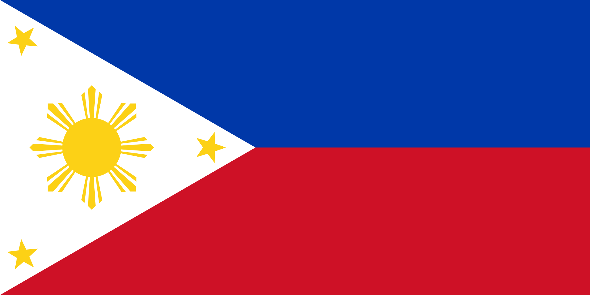Blue White Yellow Flag Logo - Flag of the Philippines
