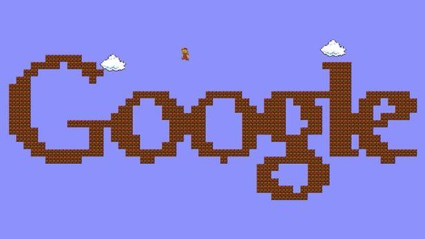 Super Mario Google Logo - Screentendo turns your display into a game of Super Mario Brothers