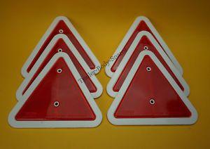 6 of Red Triangles Logo - FREE UK POST 6 x Red Triangle Rear Reflectors with White Surrounds