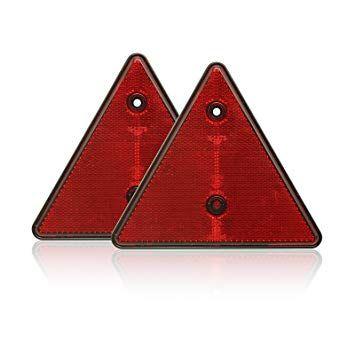 6 of Red Triangles Logo - BSK 6 Inch Red Rear Triangle Warning Reflectors