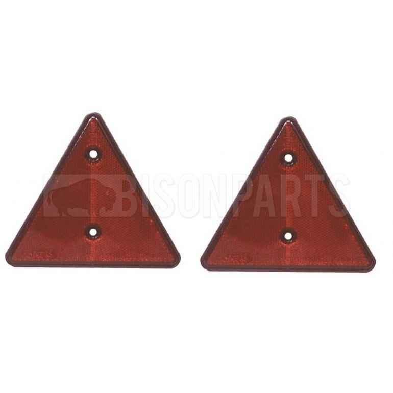 6 of Red Triangles Logo - RED TRIANGLE BOLT ON / SCREW ON 6 X 6 REFLECTOR (PAIR)