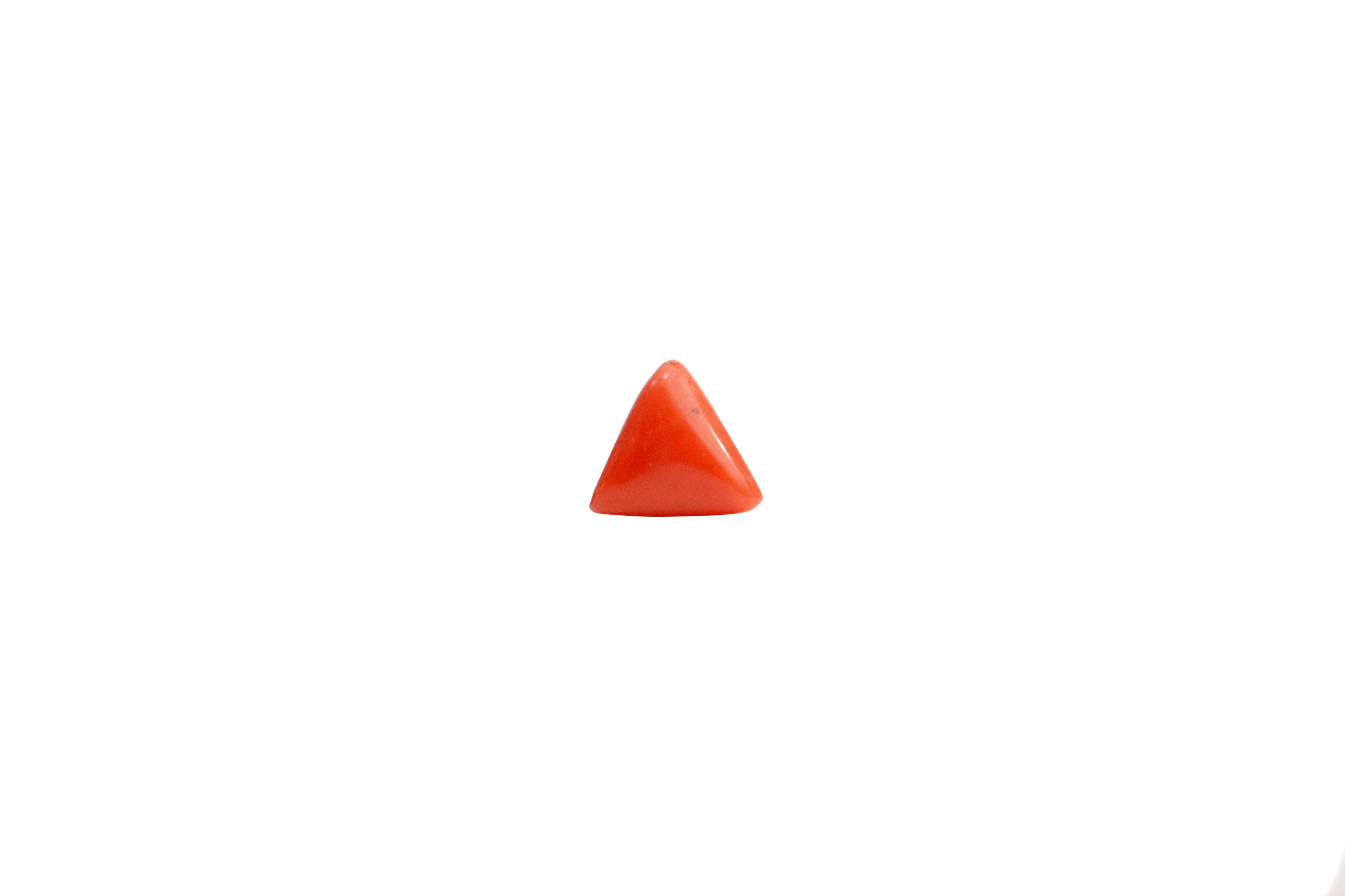 6 of Red Triangles Logo - Red Coral (Moonga) Red Triangle 7.10 Carat – Gems Rudra