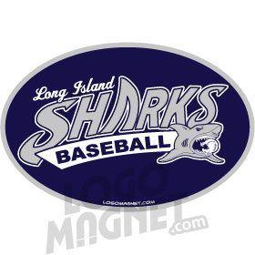 Sharks Baseball Logo - LONG-ISLAND-SHARKS-BASEBALL - Logo Magnet