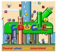 Super Mario Google Logo - Best Google Art image. Google doodles, Google art, Anniversaries